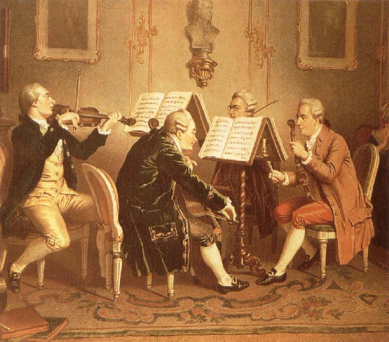hans werer henze A string quartet of the 18th century oil painting image